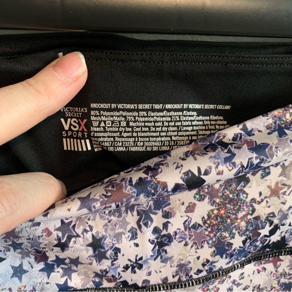 Victorias Secret Knockout Star Pattern Tights/Leggings-Md - Picture 4 of 6